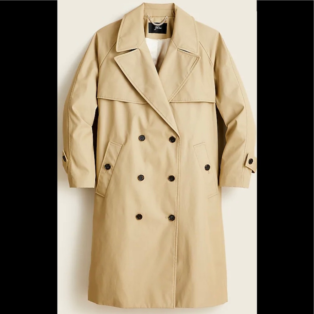 JCrew Relaxed Trench Coat NWT L Large